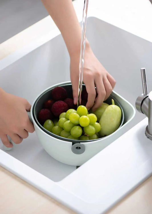 Strainer Basket with Handle – Drain & Rinse Bowl