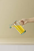 Sage green 750 ml kitchen oil dispenser with anti-drip spout