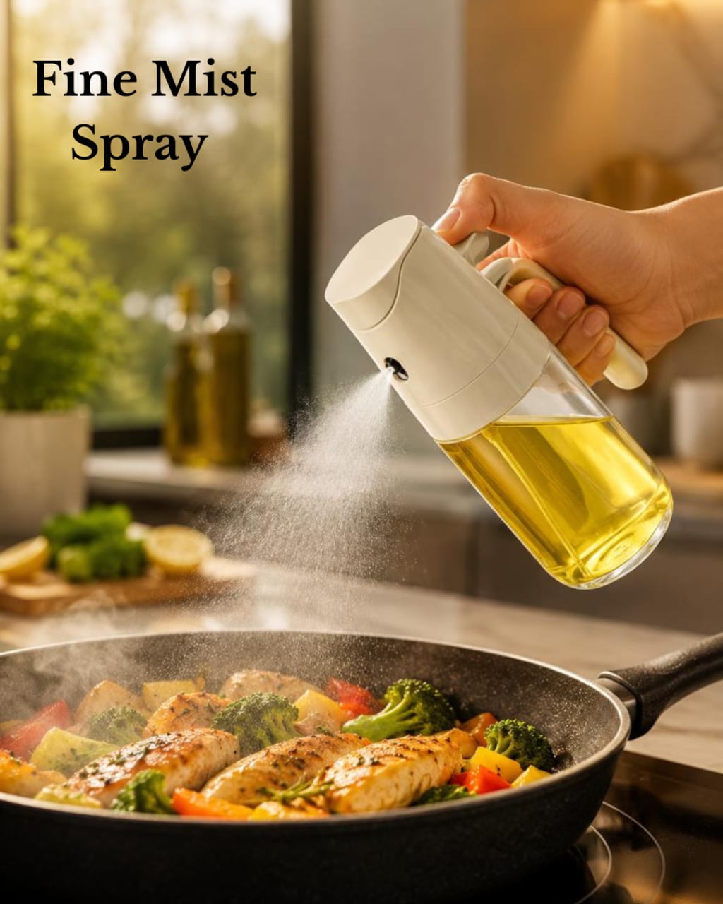 Oil Spray bottle with Dispenser – Kitchen Oil Bottle - 500 ml