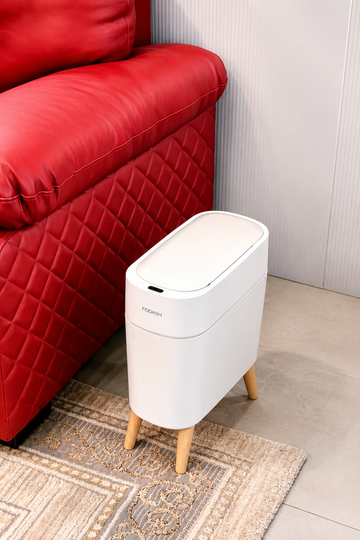 Slim Motion Sensor Trash Can with Detachable wooden Legs - 10 Ltr
