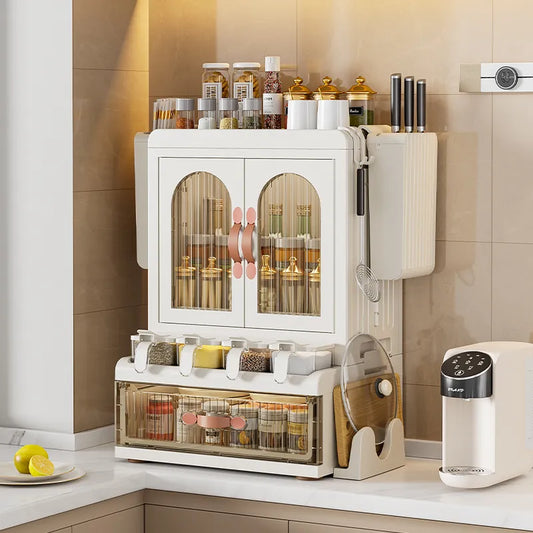 Kitchen Crockery and Essentials Countertop Cabinet