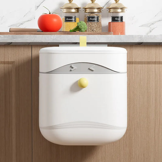 Kitchen Waste Basket with Lid for Cabinet Door