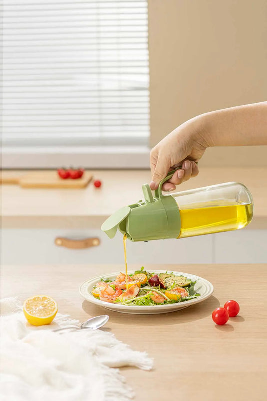 2-in-1 Oil Sprayer and Dispenser – Kitchen Oil Bottle - 500 ml