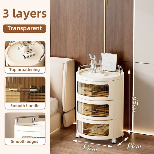 3 - Layer Transparent Storage Drawer Unit
