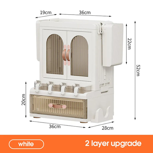 Kitchen Crockery and Essentials Countertop Cabinet