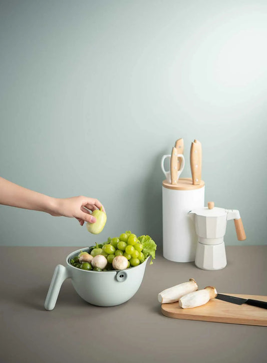 Strainer Basket with Handle – Drain & Rinse Bowl