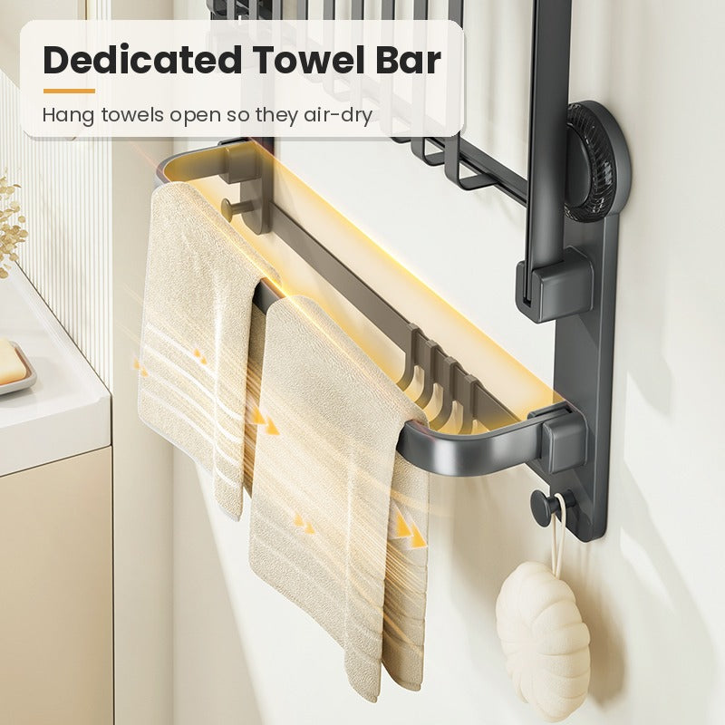 Dedicated towel bar for air-drying towels