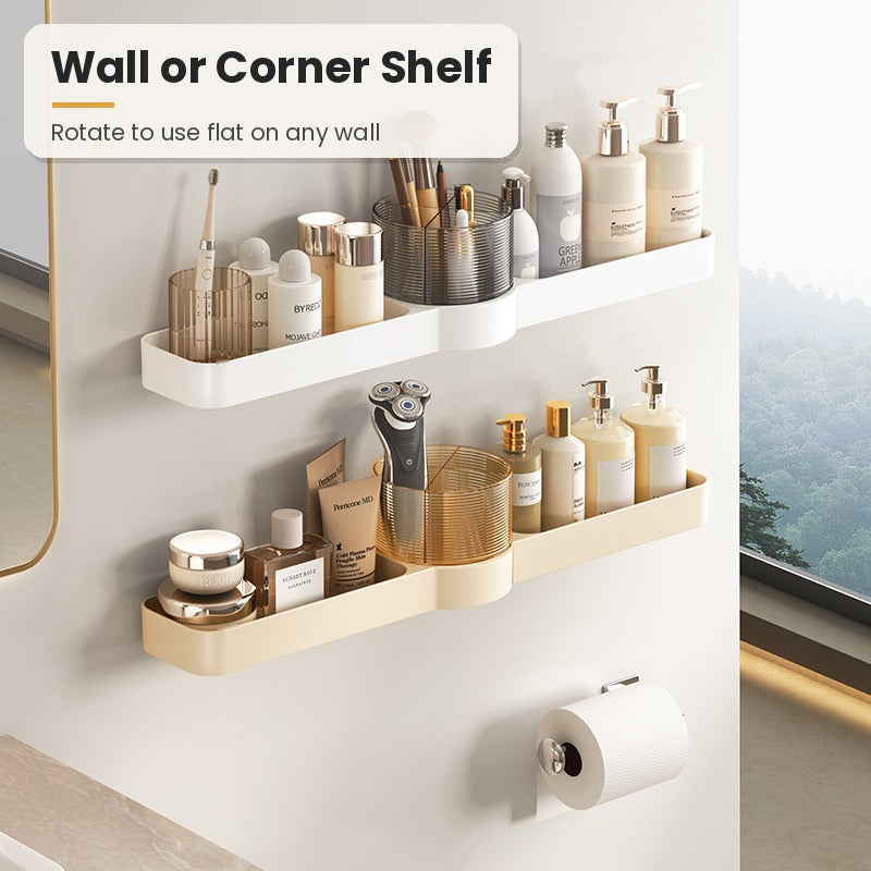 Rotating shelf used flat as a wall shelf