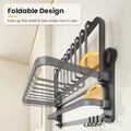 Foldable towel rack shelf and bar