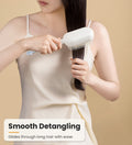 Smooth detangling with self-cleaning hair brush