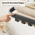Smooth rounded edges on towel rack