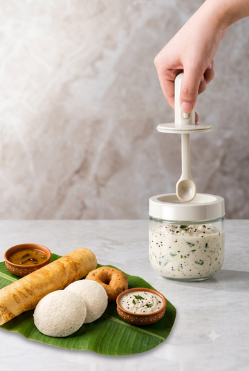 Sauce & Chutney Jar Set with extendable Spoon