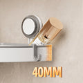 40mm raised edge keeps bottles from falling