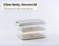 La Basera fridge storage box with grey lid and 2 drain trays
