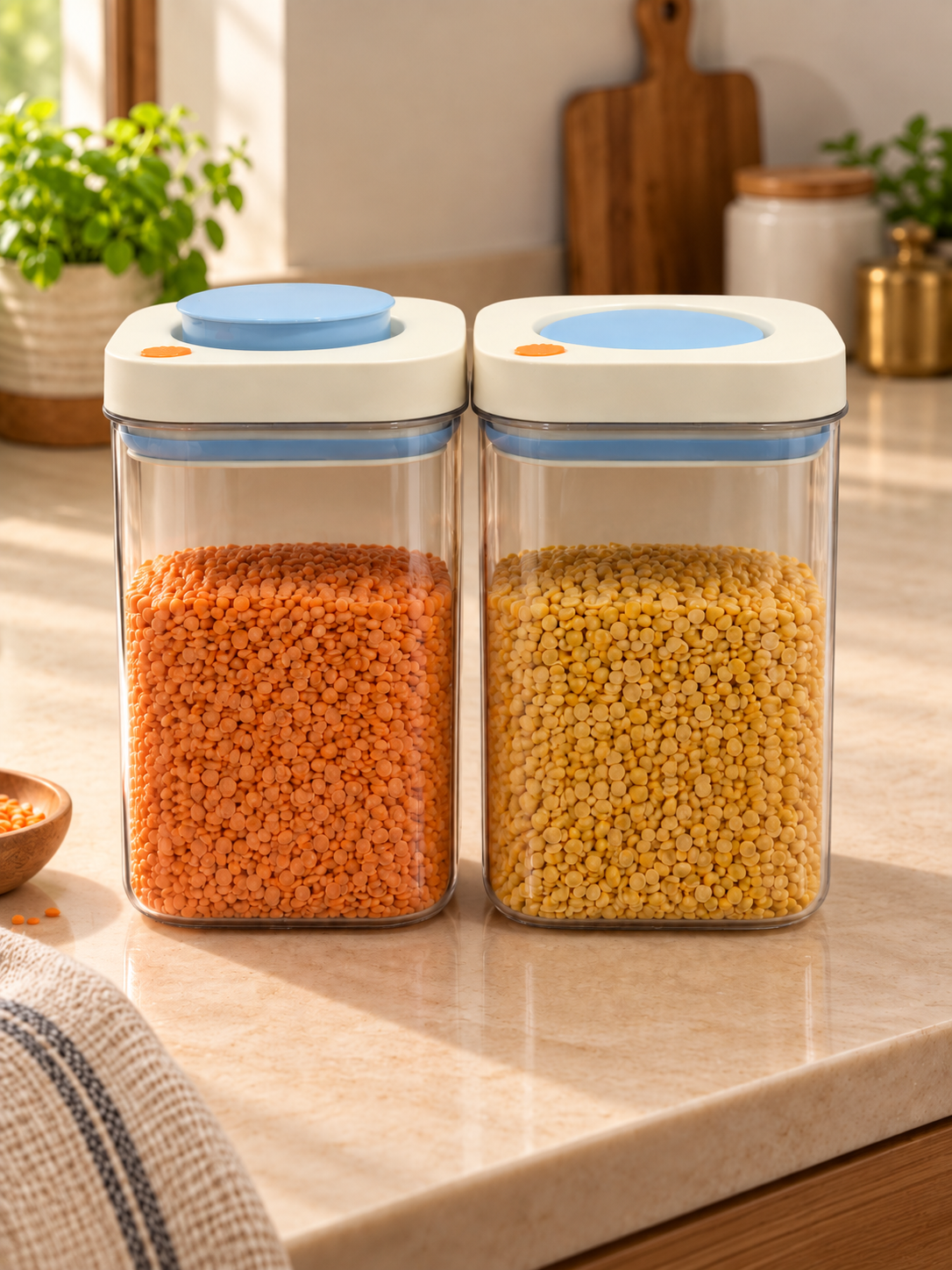 Push Button Air Tight Food Container