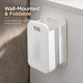 La Basera foldable wall-mounted laundry basket, white, large